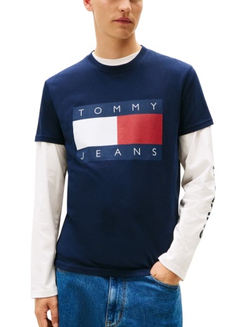ανδρικό t-shirt navy μπλε tommy jeans dm0dm22645-c1g