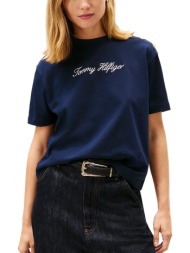 γυναικείο t-shirt navy μπλε tommy hilfiger ww0ww47819-c1g