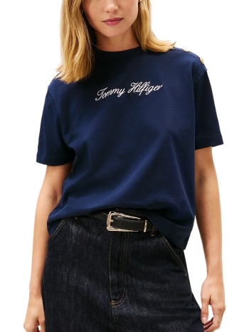 γυναικείο t-shirt navy μπλε tommy hilfiger ww0ww47819-c1g