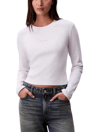γυναικείο μακρυμάνικο t-shirt λευκό calvin klein