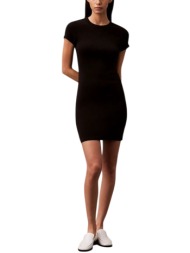 γυναικείο κοντομάνικο φόρεμα μαύρο calvin klein lv047b266g-ub1