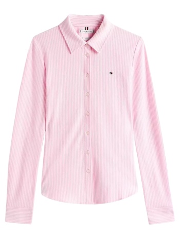 γυναικείο 1985 slim πουκάμισο ροζ tommy hilfiger