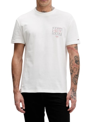 ανδρικό t-shirt λευκό tommy jeans dm0dm22319-ybl