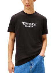 ανδρικό t-shirt μαύρο tommy jeans dm0dm22322-bds