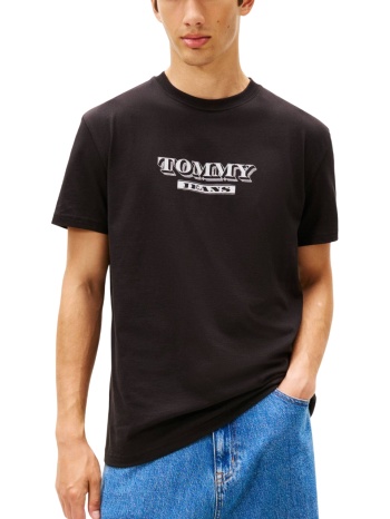 ανδρικό t-shirt μαύρο tommy jeans dm0dm22322-bds