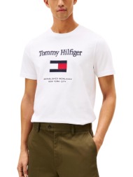 ανδρικό t-shirt λευκό tommy hilfiger mw0mw42736-ybr
