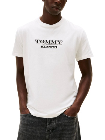 ανδρικό t-shirt λευκό tommy jeans dm0dm22322-ybl