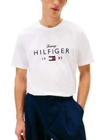 ανδρικό t-shirt λευκό tommy hilfiger mw0mw41455-ybr