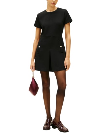 γυναικείο κοντομάνικο φόρεμα μαύρο tommy hilfiger
