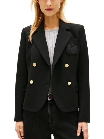 γυναικείο slim σακάκι μαύρο tommy hilfiger ww0ww48696-bds