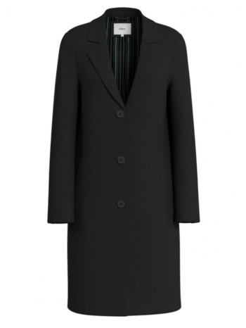 γυναικείο παλτό μαύρο s.oliver 2172919-9999 σε προσφορά