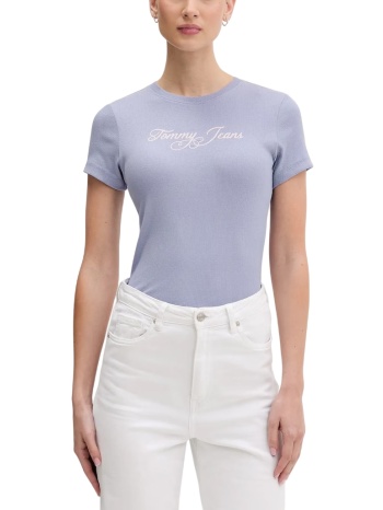 γυναικείο slim t-shirt λιλά tommy jeans dw0dw21838-c5u