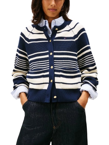 γυναικεία ριγέ ζακέτα navy μπλε tommy hilfiger