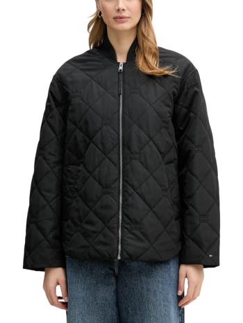 γυναικείο bomber μπουφάν μαύρο tommy hilfiger ww0ww48691-bds