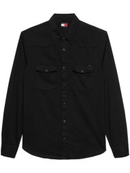 ανδρικό πουκάμισο μαύρο tommy jeans dm0dm22432-1bz