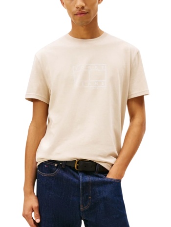 ανδρικό t-shirt μπεζ tommy jeans dm0dm22317-aby