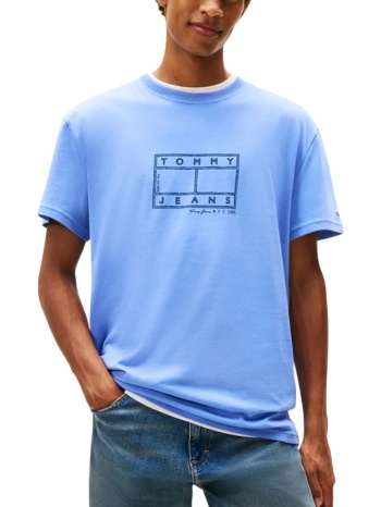 ανδρικό t-shirt γαλάζιο tommy jeans dm0dm22317-c58