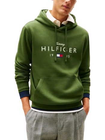 ανδρικό φούτερ πράσινο tommy hilfiger mw0mw41427-l01