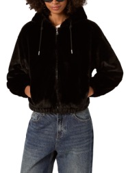 γυναικεία eco γούνα μαύρη alcott gb2121doax15-black