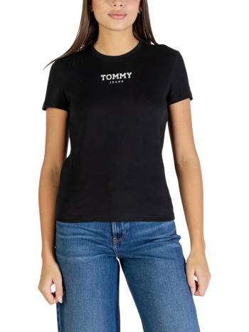 γυναικείο t-shirt μαύρο tommy jeans dw0dw21842-bds