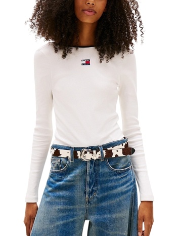 γυναικεία μακρυμάνικη μπλούζα λευκή tommy jeans