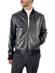 ανδρικό δερμάτινο μπουφάν μαύρο maffei 41231-nero