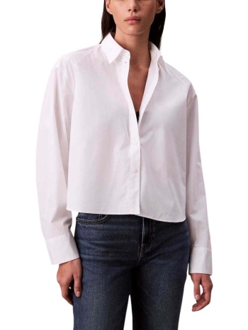 γυναικείο πουκάμισο λευκό calvin klein lv047c141g-yaa