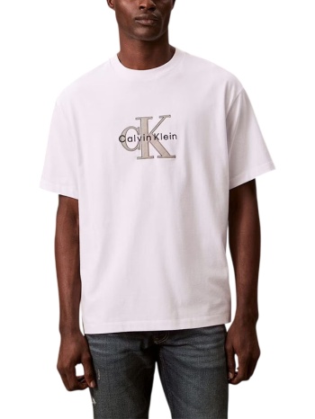 ανδρικό t-shirt λευκό calvin klein lv04re815g-yaf