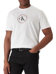 ανδρικό t-shirt λευκό calvin klein lv14re816g-yaa