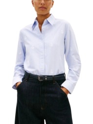 γυναικείο ριγέ πουκάμισο γαλάζιο tommy hilfiger ww0ww49386-0y7