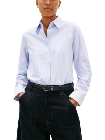 γυναικείο ριγέ πουκάμισο γαλάζιο tommy hilfiger