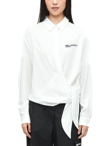 γυναικείο πουκάμισο λευκό karl lagerfeld jeans b1w11026-100