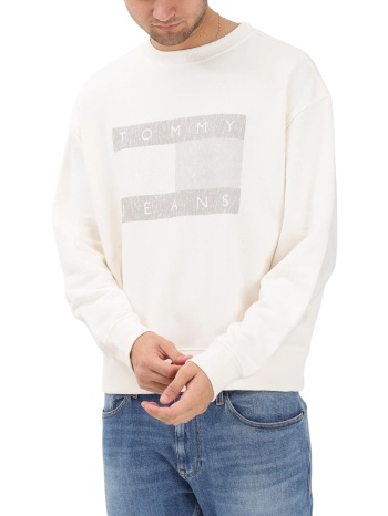 ανδρικό φούτερ μπεζ tommy jeans dm0dm22384-ybh