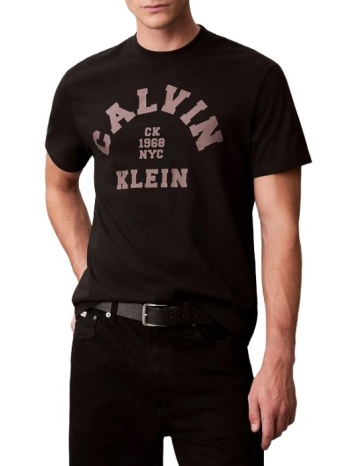 ανδρικό t-shirt μαύρο calvin klein lv04re810g-ub1