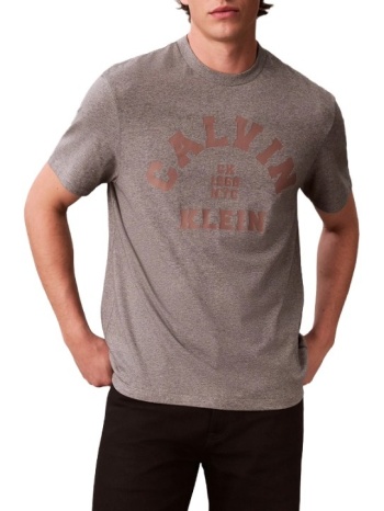 ανδρικό t-shirt μαύρο γκρι calvin klein lv04re810g-p7e