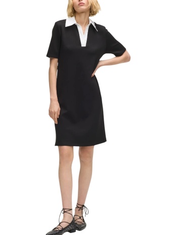 γυναικείο κοντομάνικο polo φόρεμα μαύρο karl lagerfeld