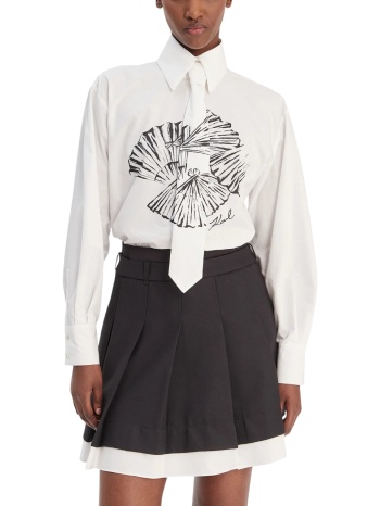 γυναικείο πουκάμισο λευκό karl lagerfeld b1w11002-100 white
