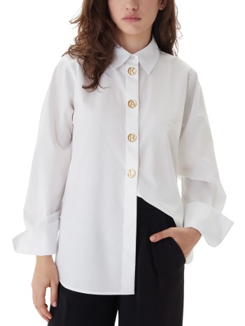 γυναικείο πουκάμισο λευκό karl lagerfeld b1w11012-100 white