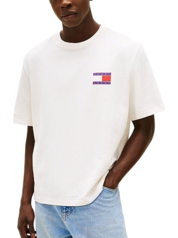 ανδρικό t-shirt εκρού tommy jeans dm0dm22337-ybh
