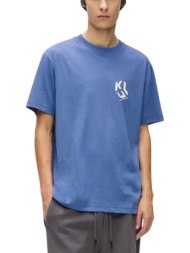ανδρικό monogram t-shirt μπλε karl lagerfeld jeans a2m17072-690 washed federal b