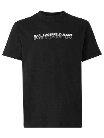 ανδρικό slim t-shirt μαύρο karl lagerfeld jeans