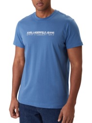 ανδρικό slim t-shirt μπλε karl lagerfeld jeans b1m17063-690 washed federal b
