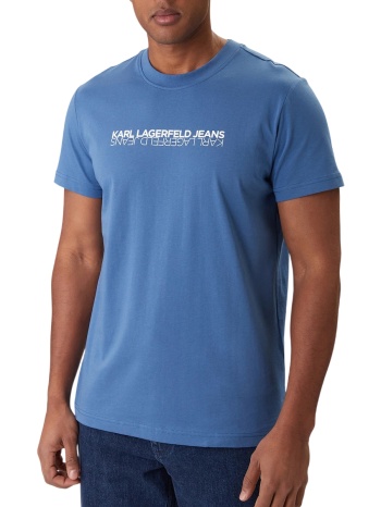 ανδρικό slim t-shirt μπλε karl lagerfeld jeans b1m17063-690