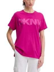 γυναικείο logo t-shirt φουξ dkny dp6t1534-h0j
