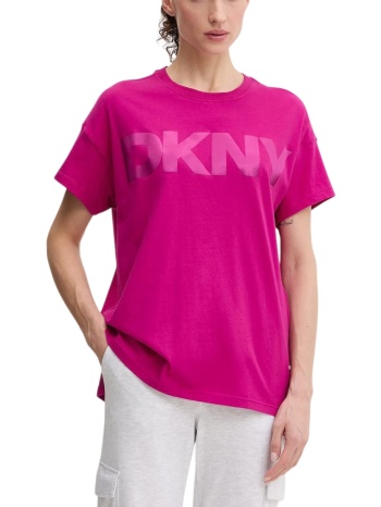 γυναικείο logo t-shirt φουξ dkny dp6t1534-h0j