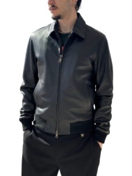 ανδρικό δερμάτινο μπουφάν μαύρο maffei 51221b-nero