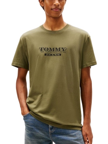 ανδρικό t-shirt χακί tommy jeans dm0dm22322-gy1