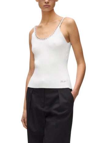 γυναικείο top λευκό karl lagerfeld b2w18004-100 white