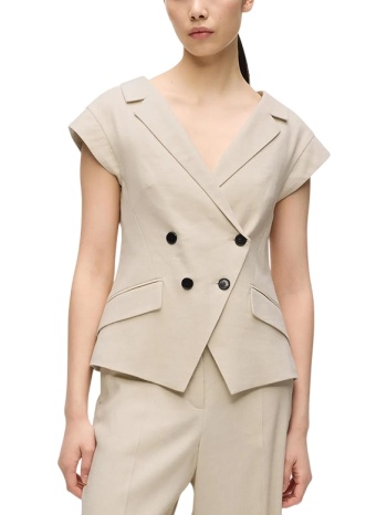 γυναικείο κοντομάνικο σακάκι μπεζ karl lagerfeld