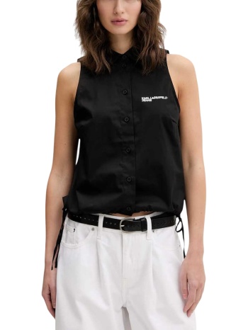 γυναικείο αμάνικο πουκάμισο μαύρο karl lagerfeld jeans